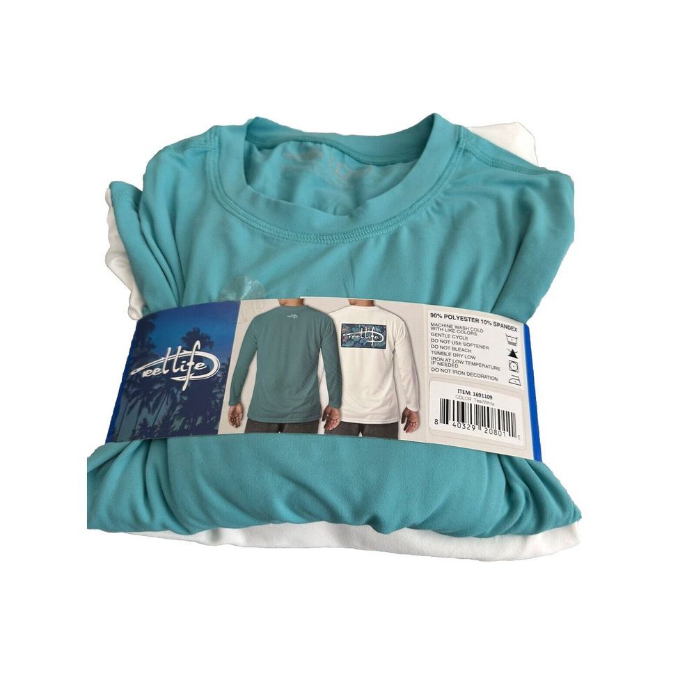 Reel Life 2 Pack Fishing Long Sleeve Shirts  Men's Large  Lightweight‎
